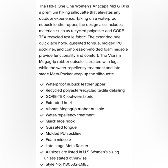 WOMEN'S ANACAPA MID GTX - LILAC HOKAS - Picture 2 of 2